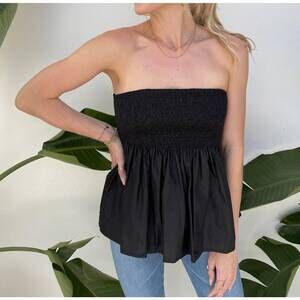 NEW PHIE COLLECTIVE satin cutie top in black